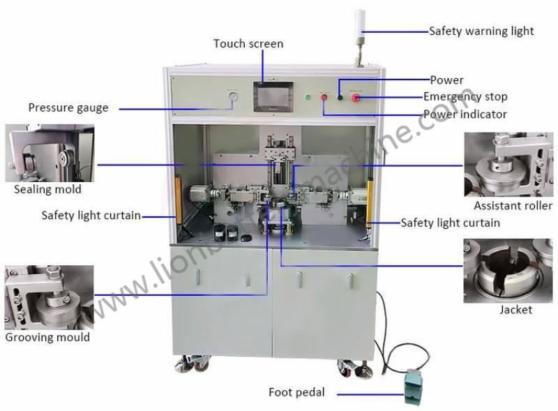 supercapacitor grooving and presealing machine